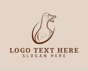 Rustic Duck Bird Logo