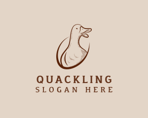 Rustic Duck Bird logo design