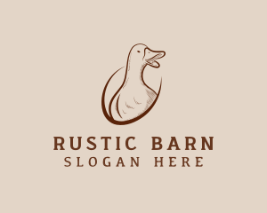 Rustic Duck Bird logo design