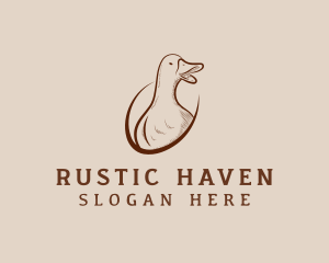 Rustic Duck Bird logo design