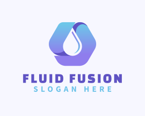 Purified Water Fluid logo design