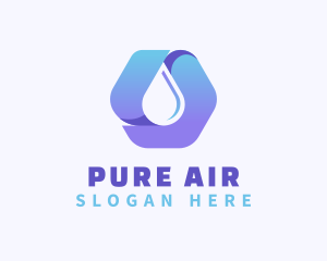 Purified Water Fluid logo design