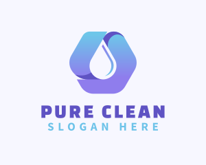 Purified Water Fluid logo design