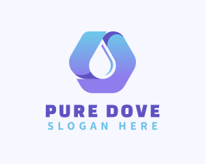 Purified Water Fluid logo design