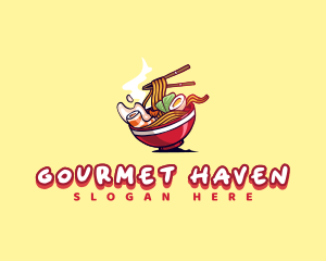 Ramen Noodles Dining logo design