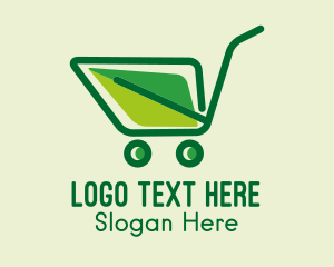 Shopping Cart - Eco Friendly Supermarket logo design