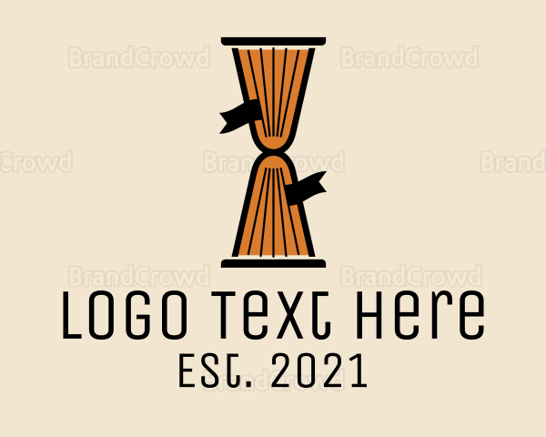 Library Book Hourglass Logo