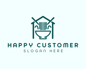 Happy Noodle Home logo design