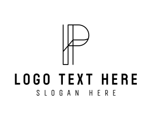 Professional - Professional Monoline Letter P logo design