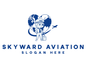 Global Flight Pilot logo design