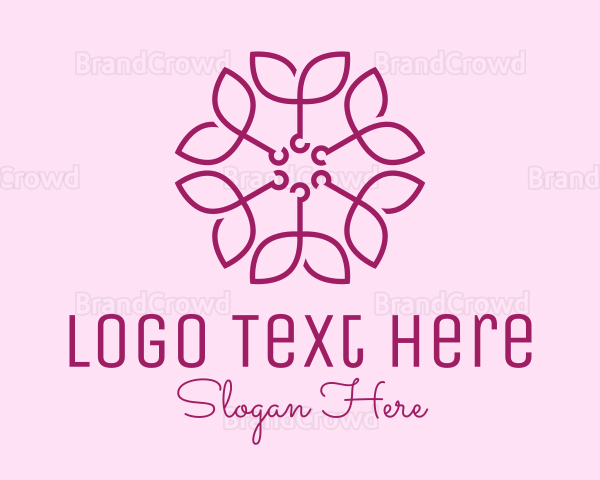 Ornamental Elegant Flower Logo