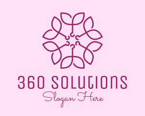 Ornamental Elegant Flower logo design