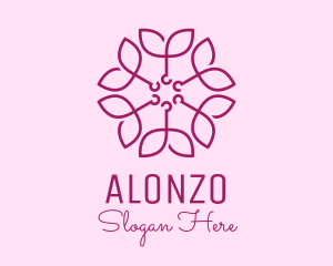 Ornamental Elegant Flower logo design