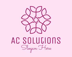 Ornamental Elegant Flower logo design