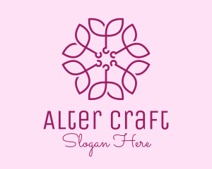 Ornamental Elegant Flower logo design