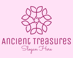 Ornamental Elegant Flower logo design