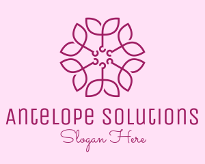 Ornamental Elegant Flower logo design