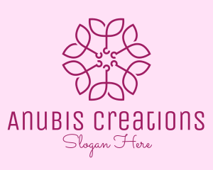 Ornamental Elegant Flower logo design