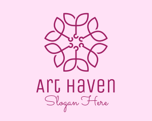 Ornamental Elegant Flower logo design