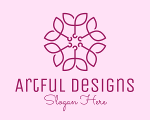 Ornamental Elegant Flower logo design