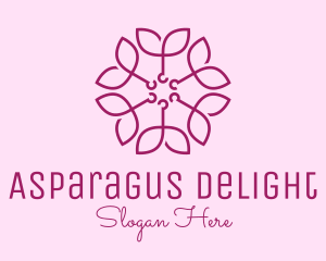 Ornamental Elegant Flower logo design