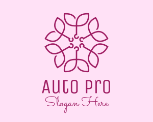 Beauty Salon - Ornamental Elegant Flower logo design