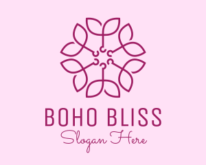 Ornamental Elegant Flower logo design