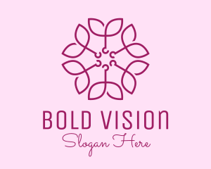 Ornamental Elegant Flower logo design