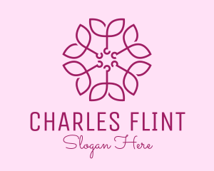 Ornamental Elegant Flower logo design