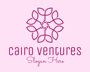 Ornamental Elegant Flower logo design