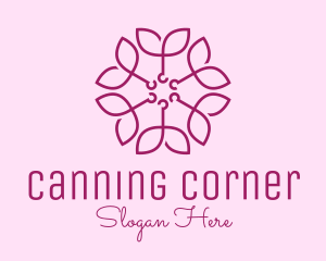 Ornamental Elegant Flower logo design