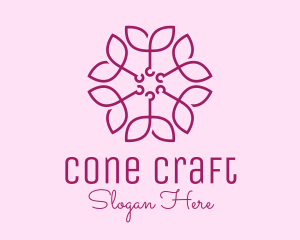 Ornamental Elegant Flower logo design