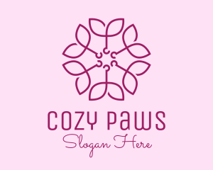 Ornamental Elegant Flower logo design