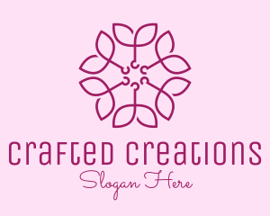 Ornamental Elegant Flower logo design