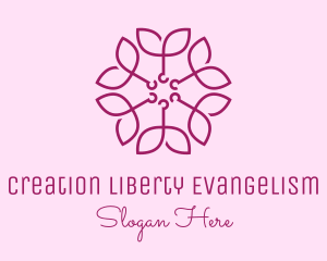 Ornamental Elegant Flower logo design