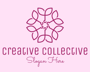 Ornamental Elegant Flower logo design