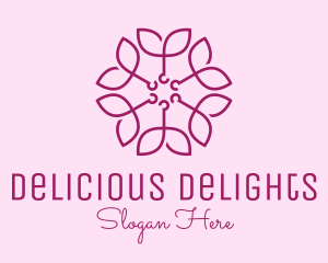 Ornamental Elegant Flower logo design