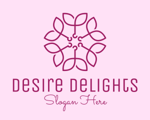 Ornamental Elegant Flower logo design