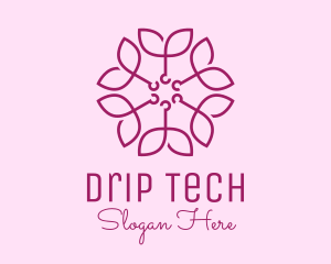 Ornamental Elegant Flower logo design