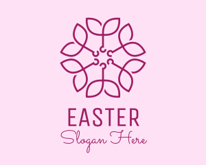 Hair Salon - Ornamental Elegant Flower logo design