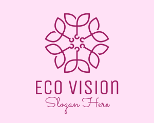 Ornamental Elegant Flower logo design