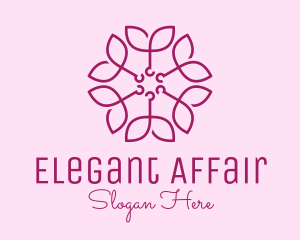 Ornamental Elegant Flower logo design