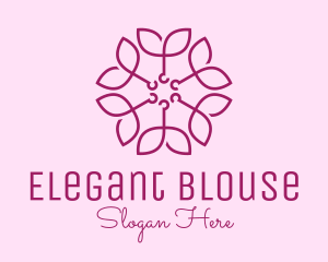 Ornamental Elegant Flower logo design