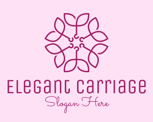 Ornamental Elegant Flower logo design