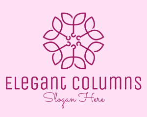 Ornamental Elegant Flower logo design