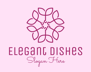 Ornamental Elegant Flower logo design