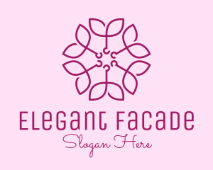 Ornamental Elegant Flower logo design