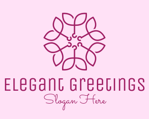 Ornamental Elegant Flower logo design