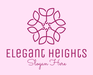 Ornamental Elegant Flower logo design