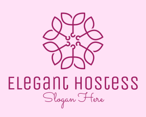 Ornamental Elegant Flower logo design